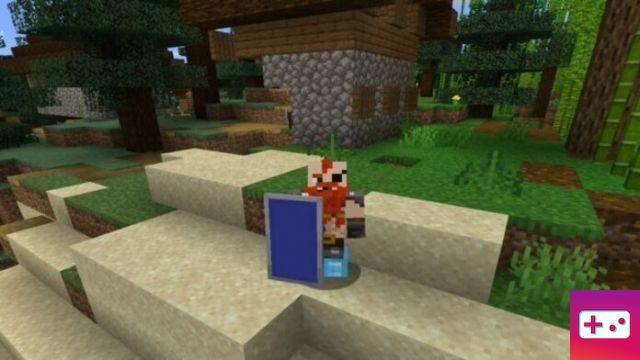 How to make a blue shield in Minecraft?