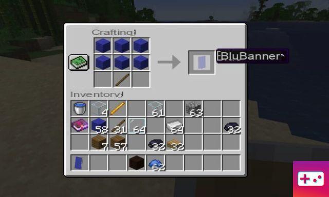 Come creare uno scudo blu in Minecraft?