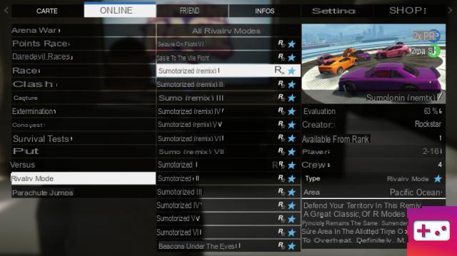 Sumo Adversary Mode in GTA 5 Online, how to participate?