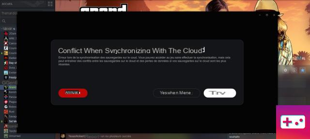 Sync conflict with the cloud on GTA 5 Online, how to solve this problem?