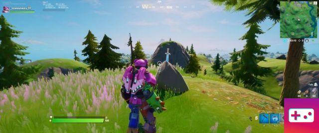 Where to search for Skye's Sword in a Stone found in Fortnite Chapter 2 Season 2 Highlights