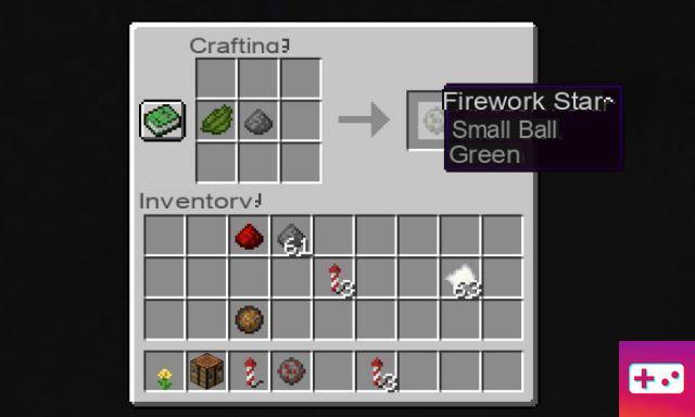Tutte le ricette di Minecraft Fireworks e Fireworks Star
