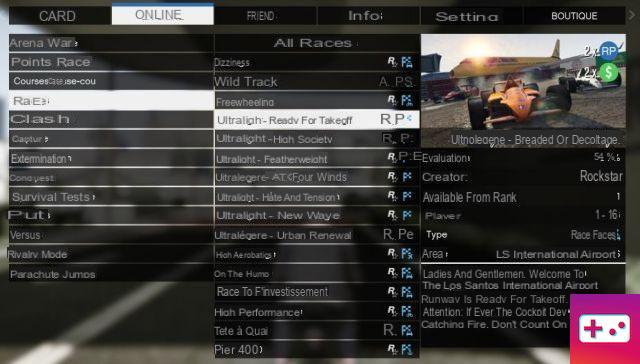 Corridas ultraleves em GTA 5 Online, como participar?