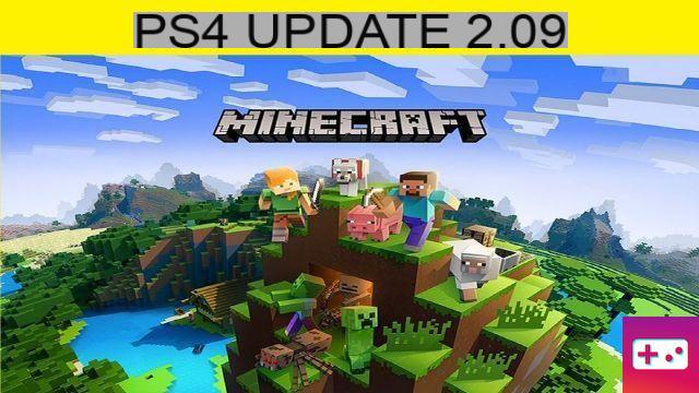 Minecraft 2.09 update for PS4
