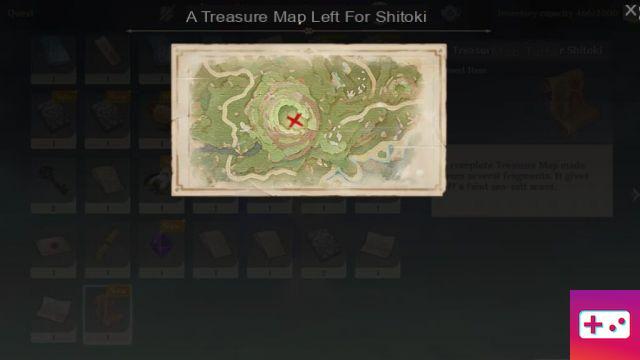 Como completar o objetivo oculto do mapa do tesouro de Shitoki em Genshin Impact
