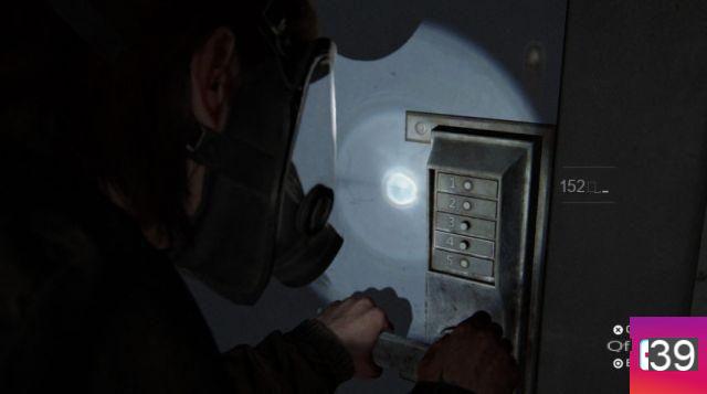 Qual é o código do armário em The Tunnels em The Last of Us Parte II?