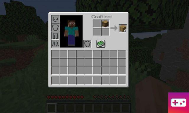 How to make a crafting table in Minecraft