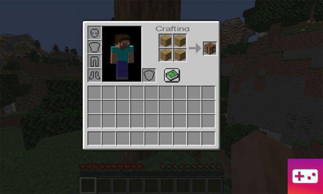 How to make a crafting table in Minecraft