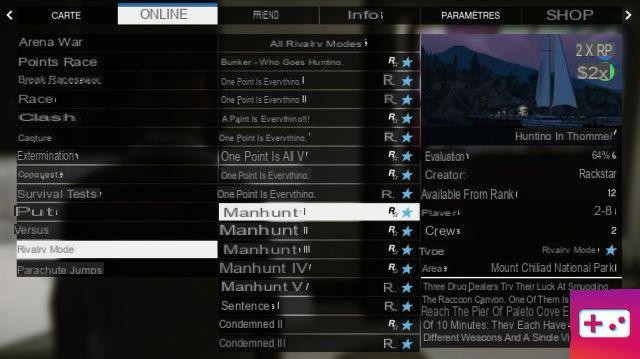 Manhunt in GTA 5 Online, how to participate?