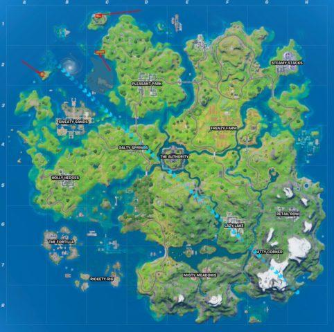 All Coral Kingdom Frontier Monument Sculpted Locations in Fortnite Chapter 2 Season 3