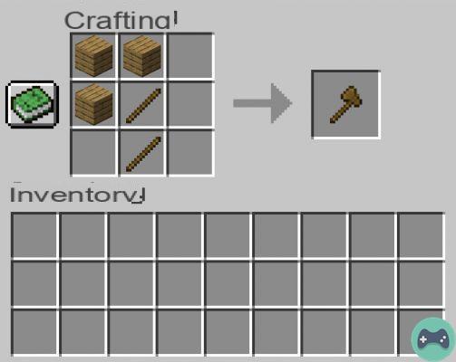 How to make an ax in Minecraft